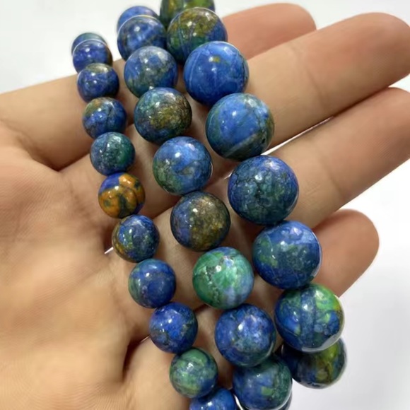 Earth Art hand crafted artisan Jewelry - Azurite gemstone bracelet